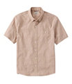 Comfort Stretch Performance Chambray Short Sleeve Shirt Slightly Fitted Men's Regular, Camel Brown, small image number 0