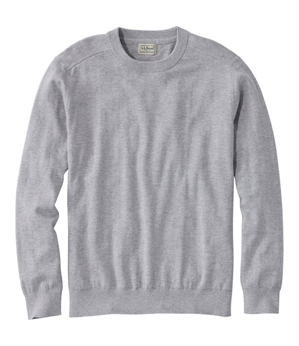 All Seasons Cotton Blend Crewneck Sweater Men's Regular, Grey Heather, large image number 0