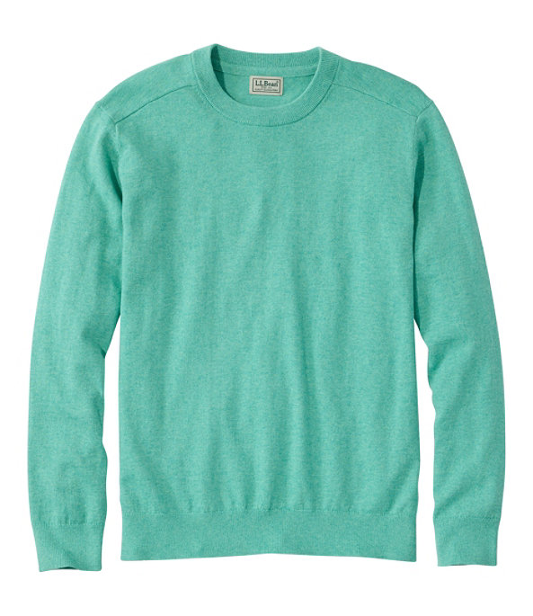 All Seasons Cotton Blend Crewneck Sweater Men's Regular, Silver Pine Heather, large image number 0