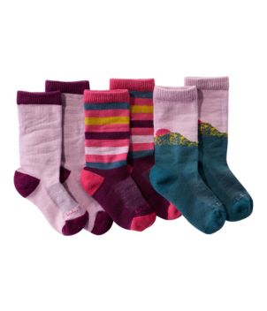 Kids' Camden Trail Socks, Three Pack, New