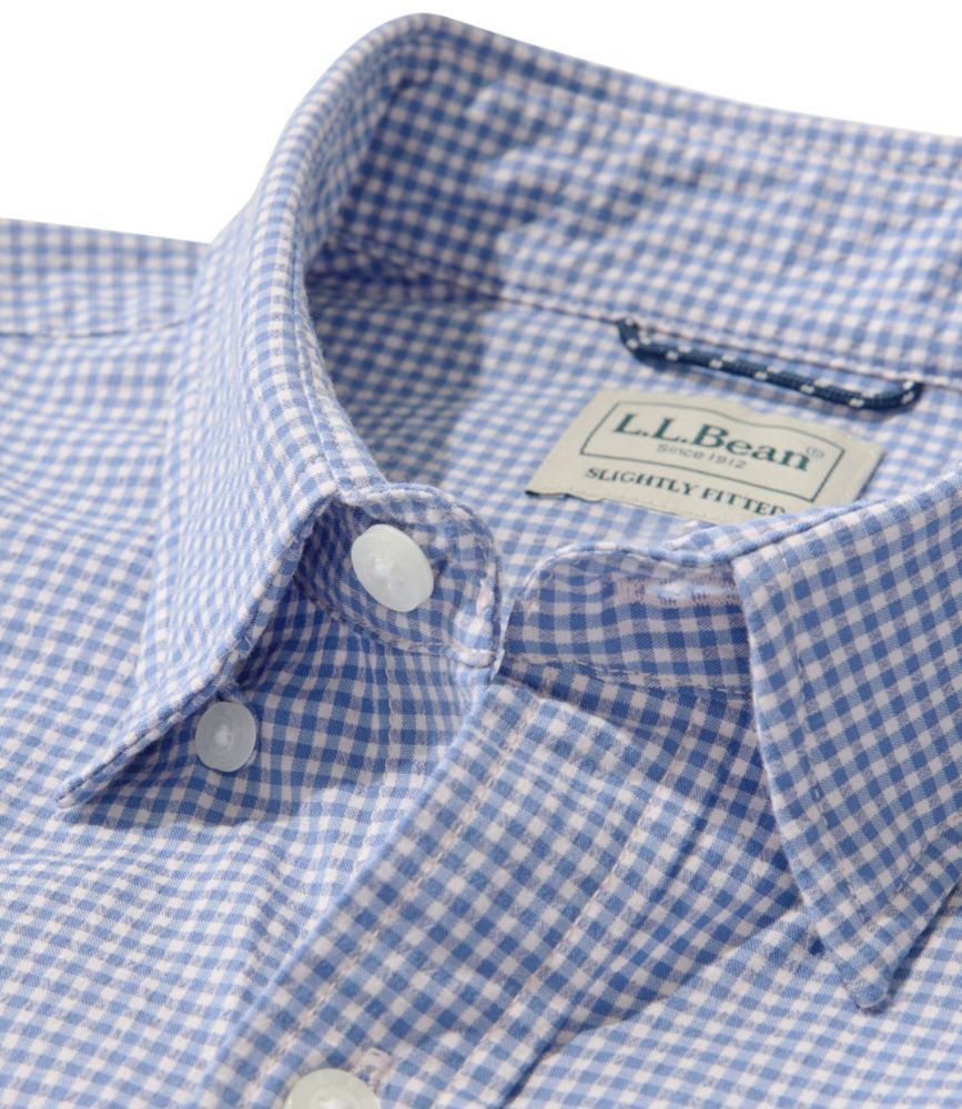 Men's Comfort Stretch Performance&reg; Seersucker Shirt, Long-Sleeve, Slightly Fitted Untucked Fit, Plaid, Pale Rose, small image number 6