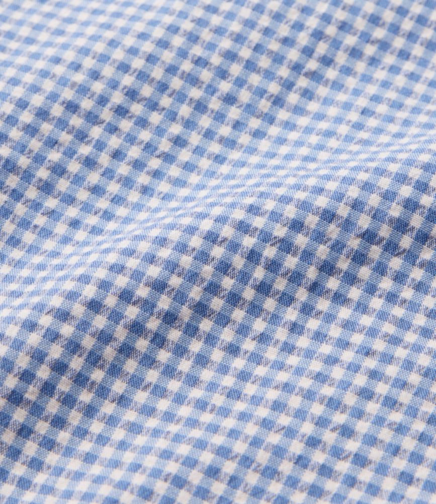 Men's Comfort Stretch Performance® Seersucker Shirt, Long-Sleeve, Slightly Fitted Untucked Fit, Plaid