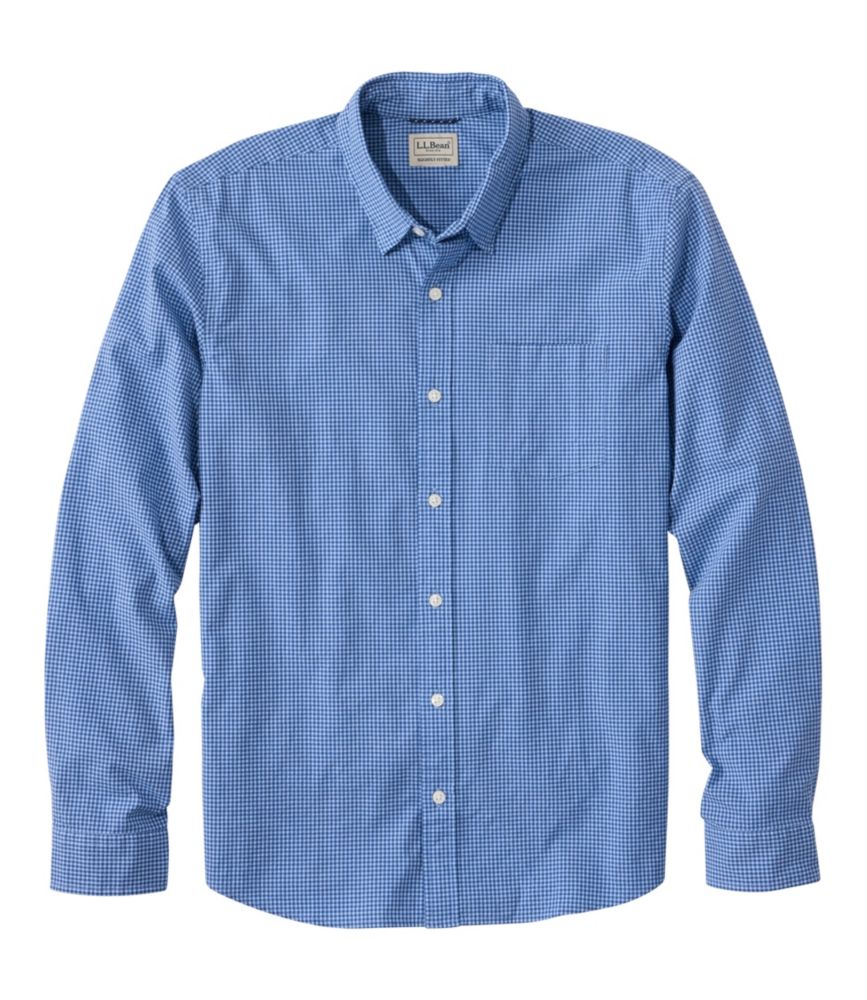 Men's Comfort Stretch Performance® Seersucker Shirt, Long-Sleeve, Slightly Fitted Untucked Fit, Plaid