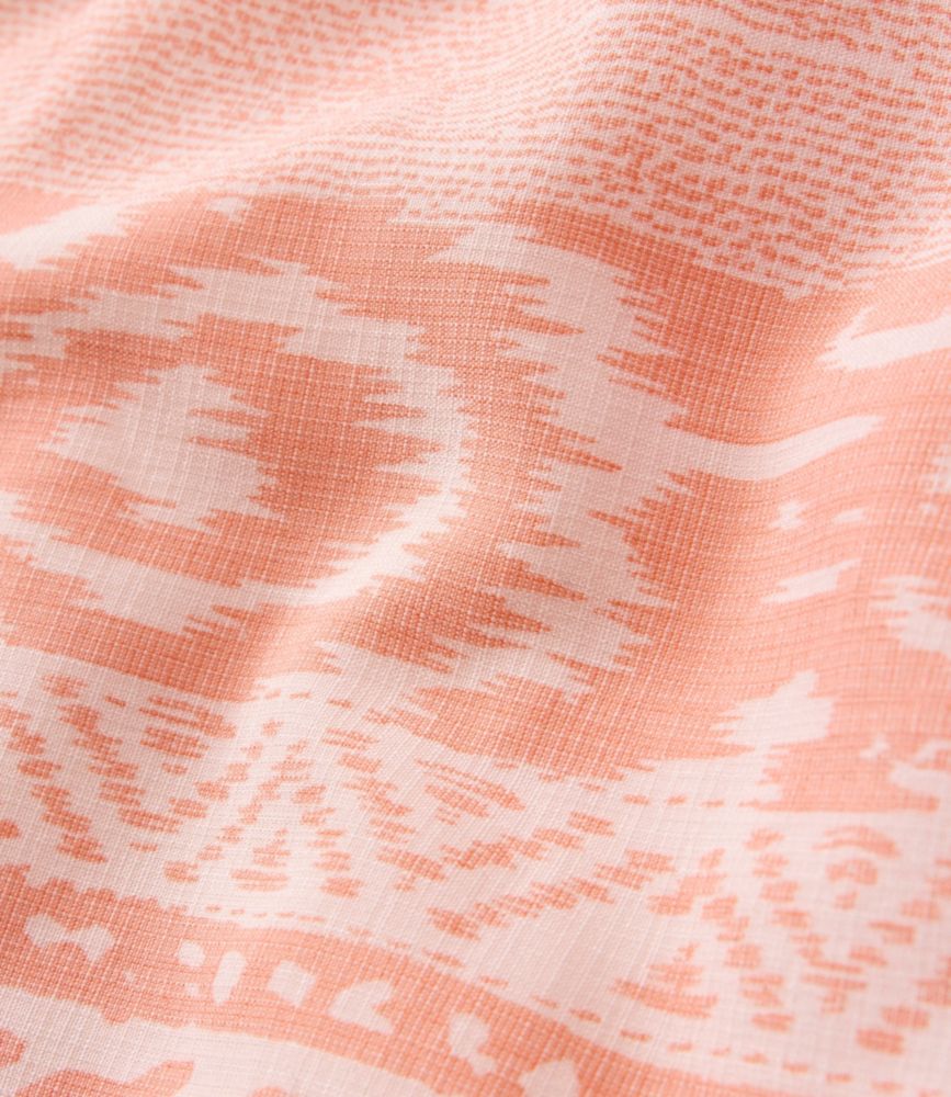 Men's Sunwashed Summer Shirt, Slightly Fitted Untucked Fit, Camel Brown Stripe, small image number 7