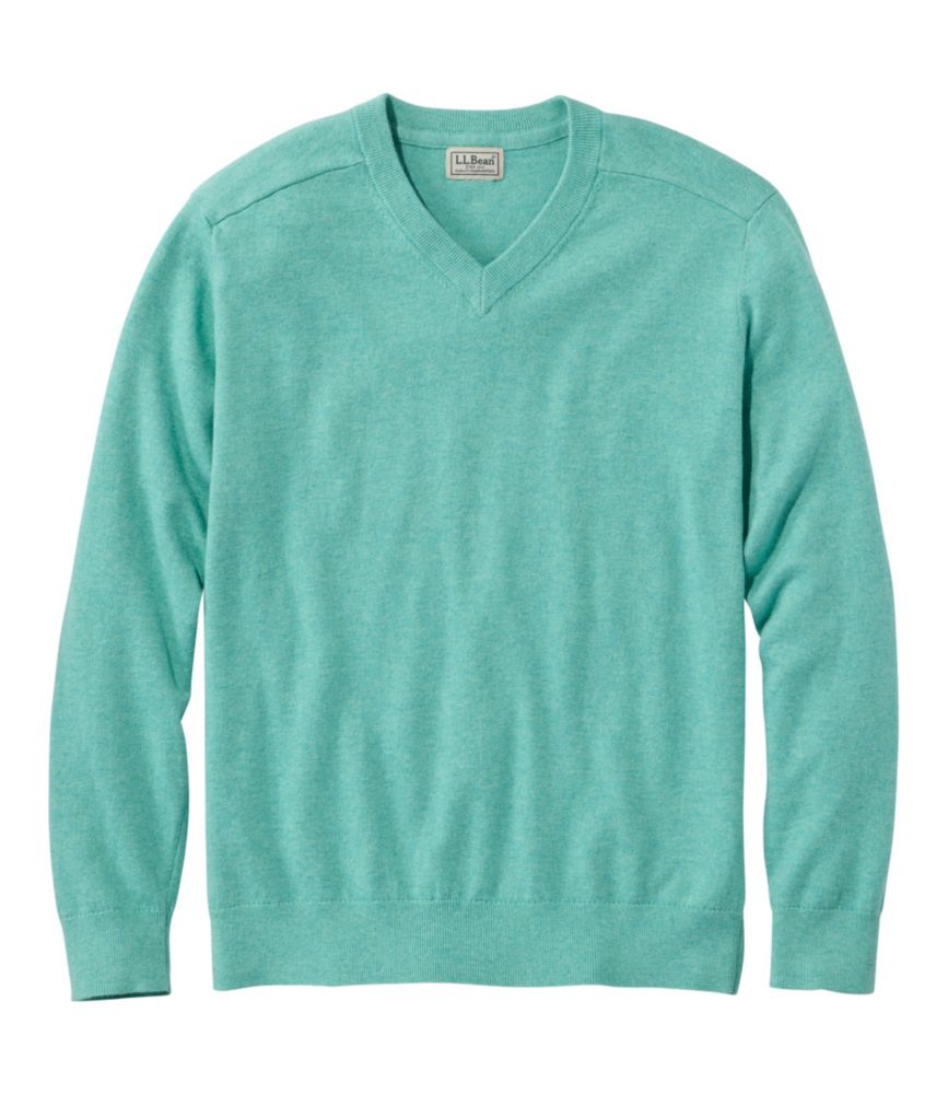 Men's All Seasons Cotton Blend Sweater, V-Neck
