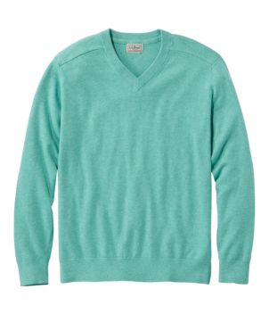 Men's All Seasons Cotton Blend Sweater, V-Neck, New