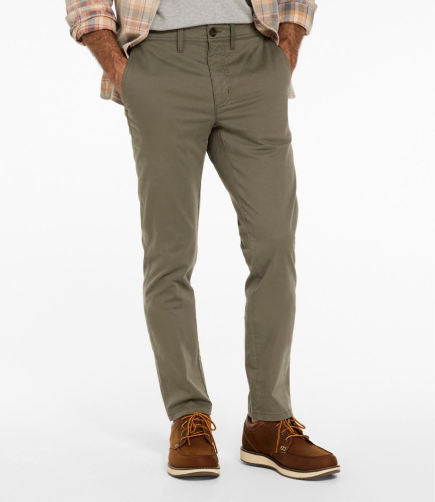 Men's Sunwashed Khaki Pants, Slim Fit, Straight Leg, New