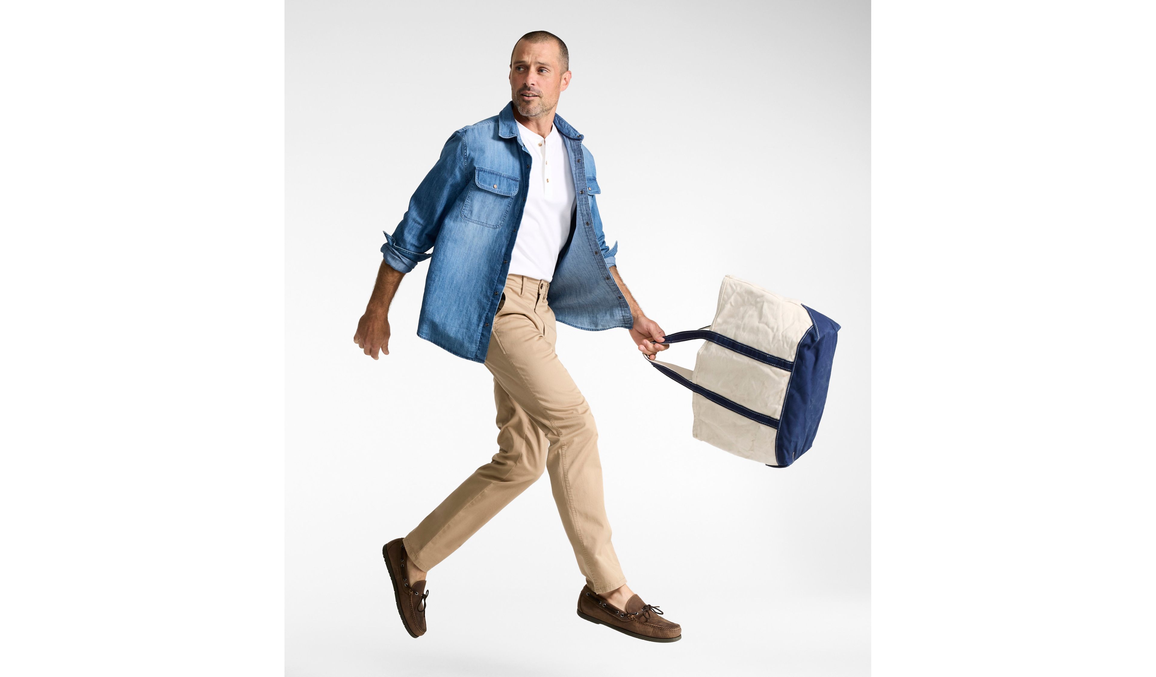 Men's Sunwashed Khaki Pants, Standard Fit