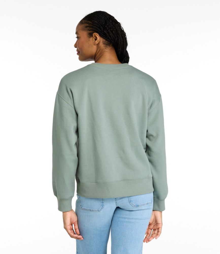 Women's Essential Sweatshirt, Crewneck Logo, Deep Lake Outdoor Tradition, small image number 3