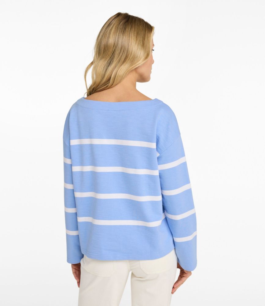 Women's Peaks Island Top, Relaxed Boatneck Long-Sleeve Stripe