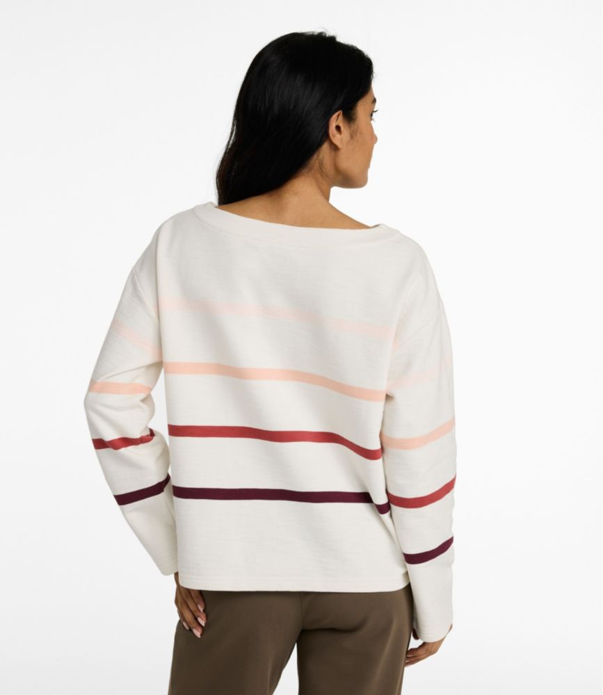 Women's Peaks Island Top, Relaxed Boatneck Long-Sleeve Stripe