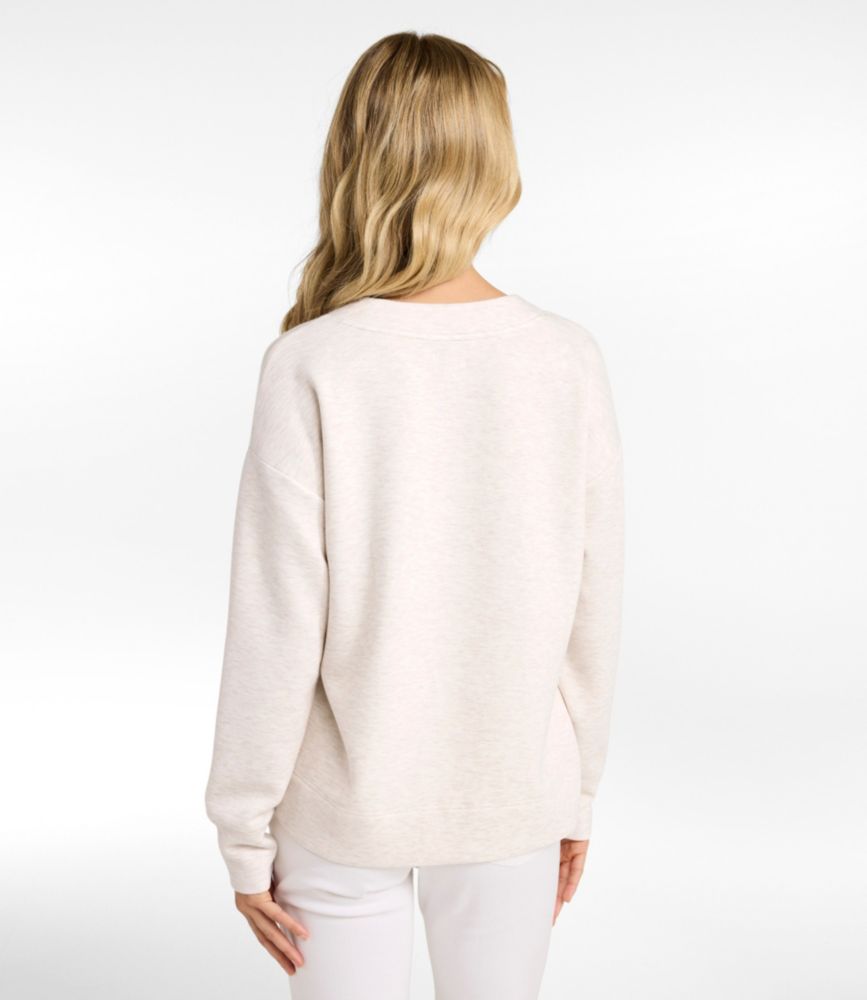 Women's L.L.Bean CloudSoft Splitneck Pullover, Mauve, small image number 3