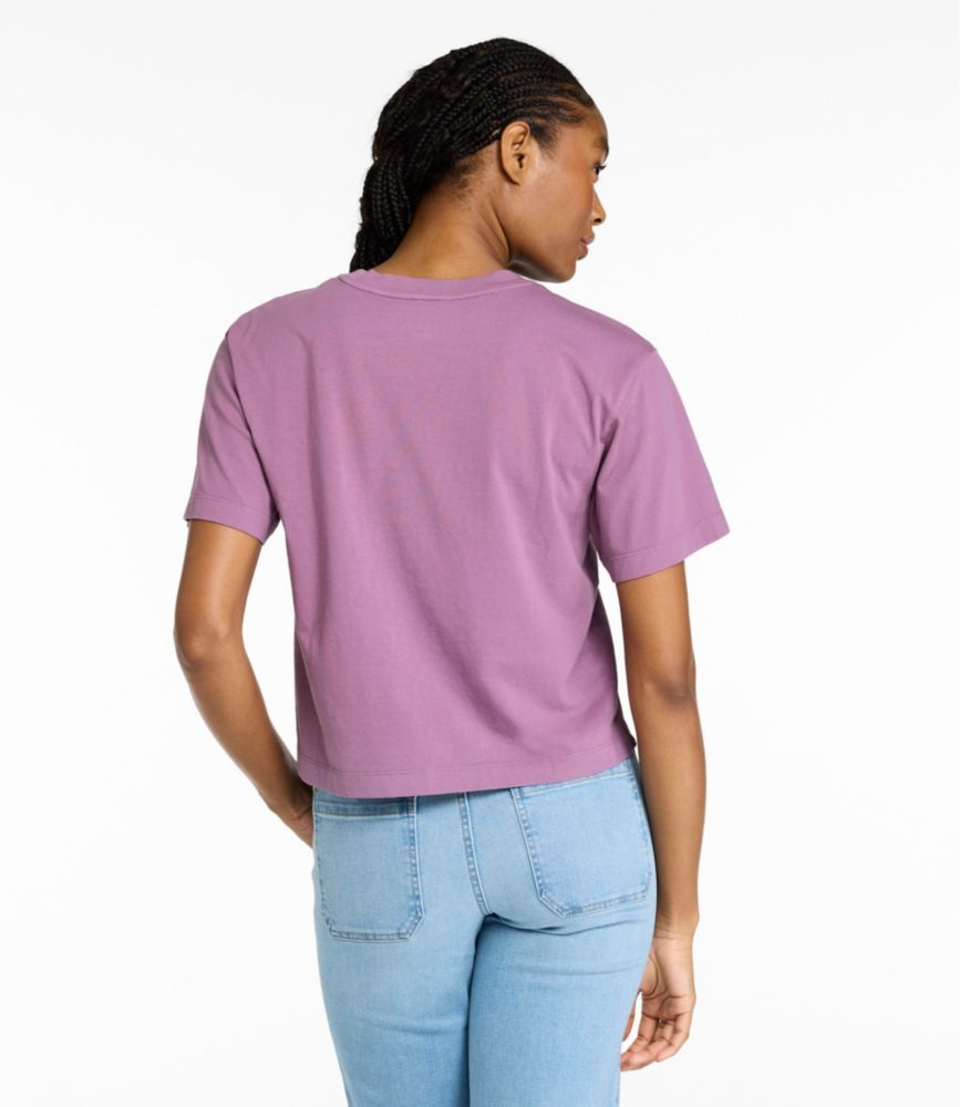 Women's Sunwashed Tee, Short-Sleeve Cropped Boxy Crewneck