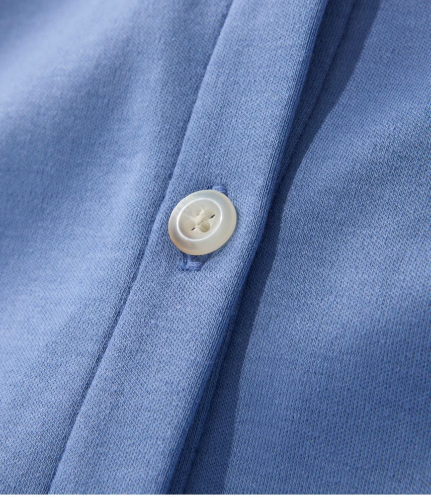 Women's Pima Cotton Tee, Long-Sleeve Crewneck Cardigan, Deep Lake, small image number 4