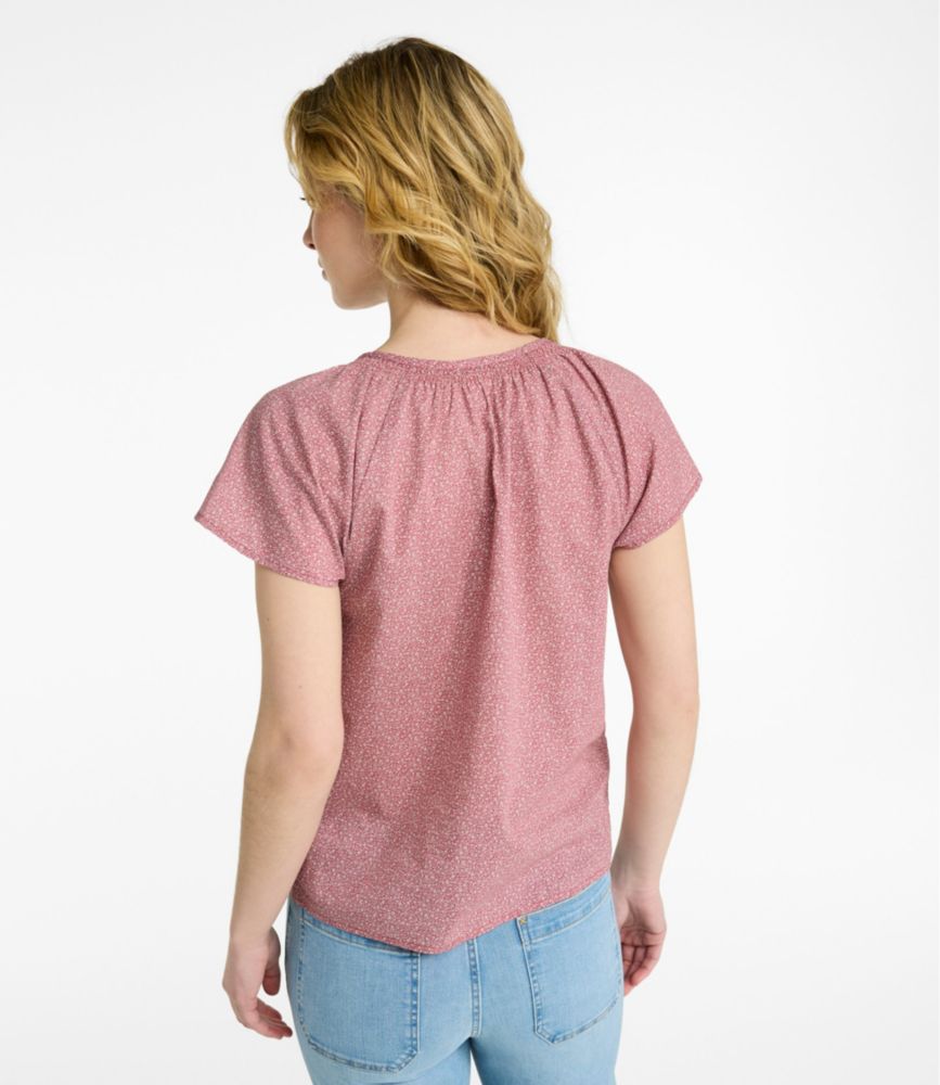 Women's Whisperweight Poplin Shirt, Short-Sleeve, Classic Navy, small image number 3