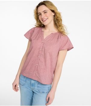 Women's Whisperweight Poplin Shirt, Short-Sleeve, New