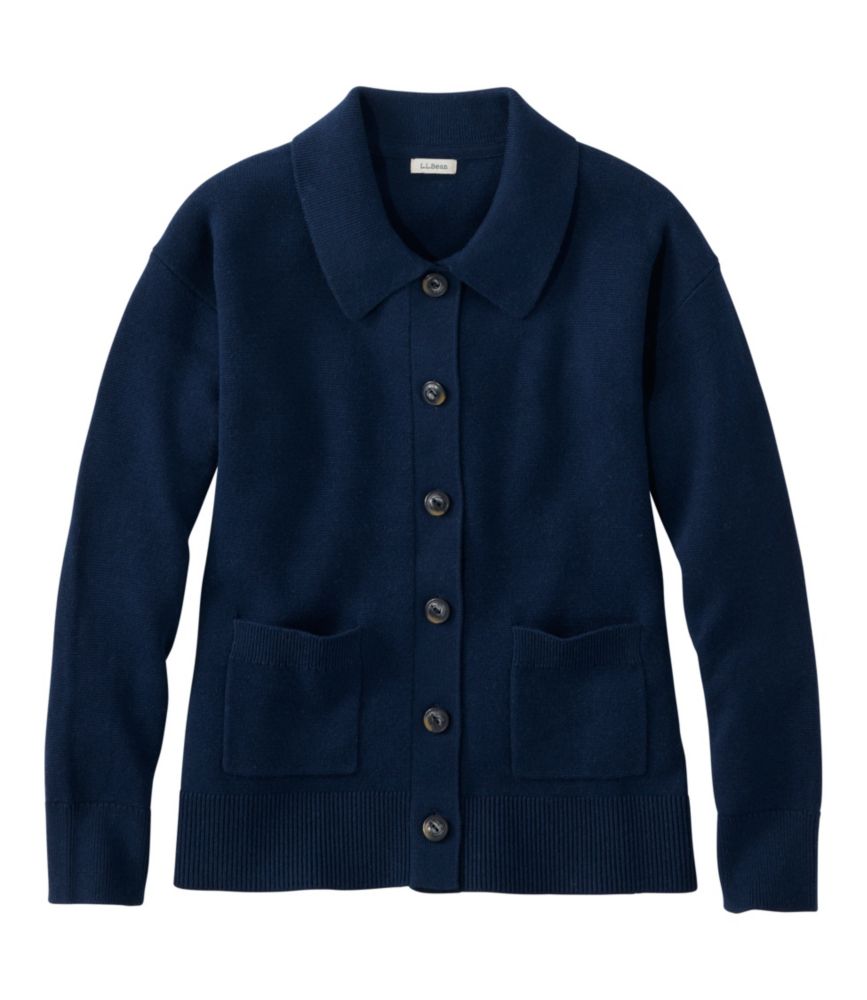 Women's Wicked Soft Cotton/Cashmere Cardigan, Classic Navy, small image number 1