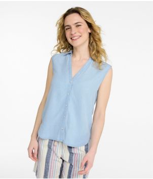 Women's Soft-Washed Sleeveless Shirt, New