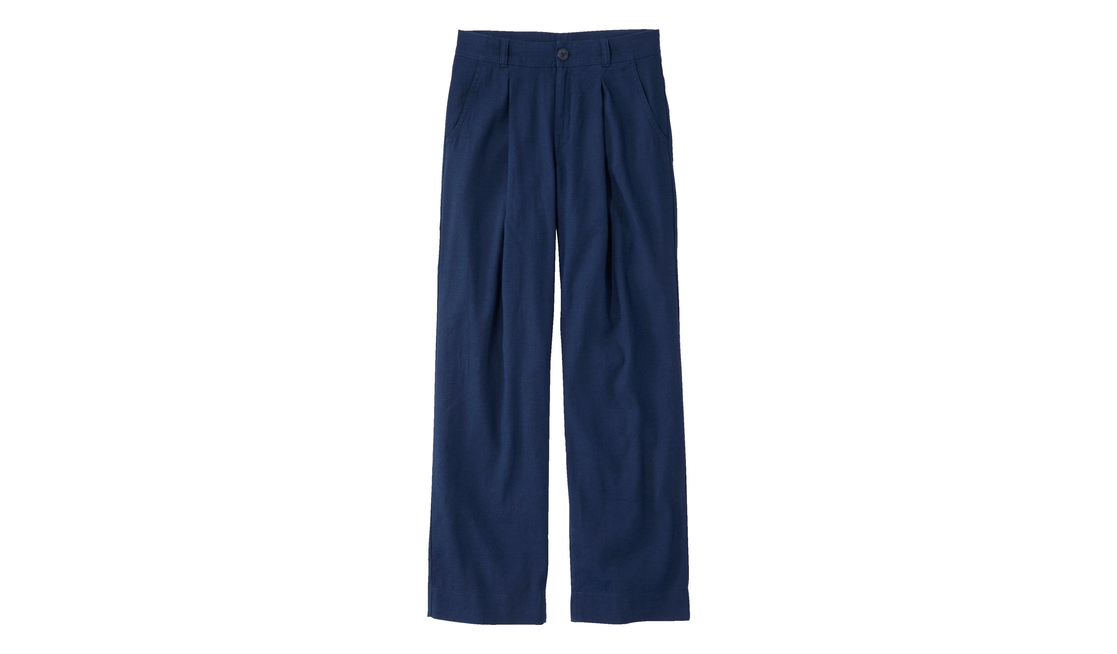 Women's Lakeside Linen-Blend Pants, Wide Straight-Leg