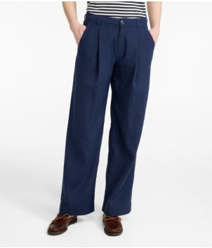 Women's Lakeside Linen-Blend Pants, Wide Straight-Leg, New