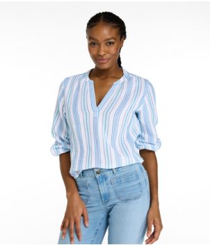 Women's Cloud Gauze Shirt, Splitneck Popover, New