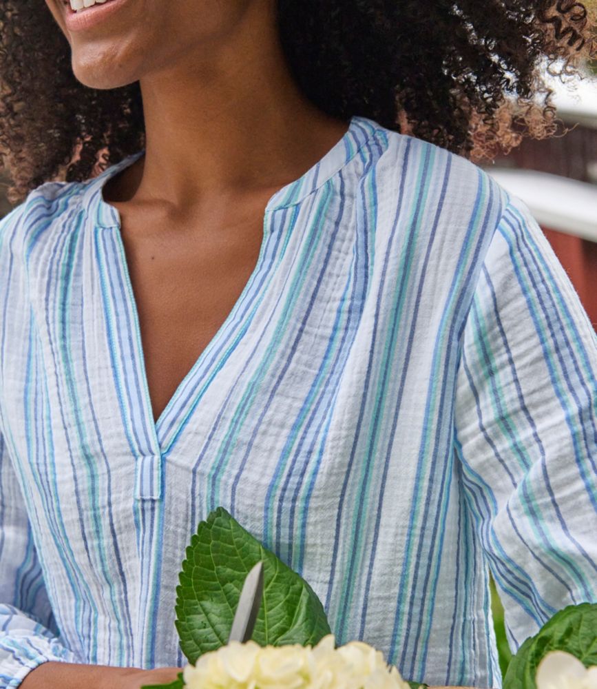 Women's Cloud Gauze Shirt, Splitneck Popover