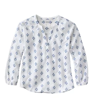 Women's Cloud Gauze Shirt, Splitneck Popover, New