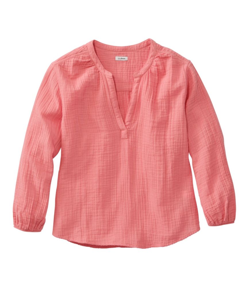 Women's Cloud Gauze Shirt, Splitneck Popover