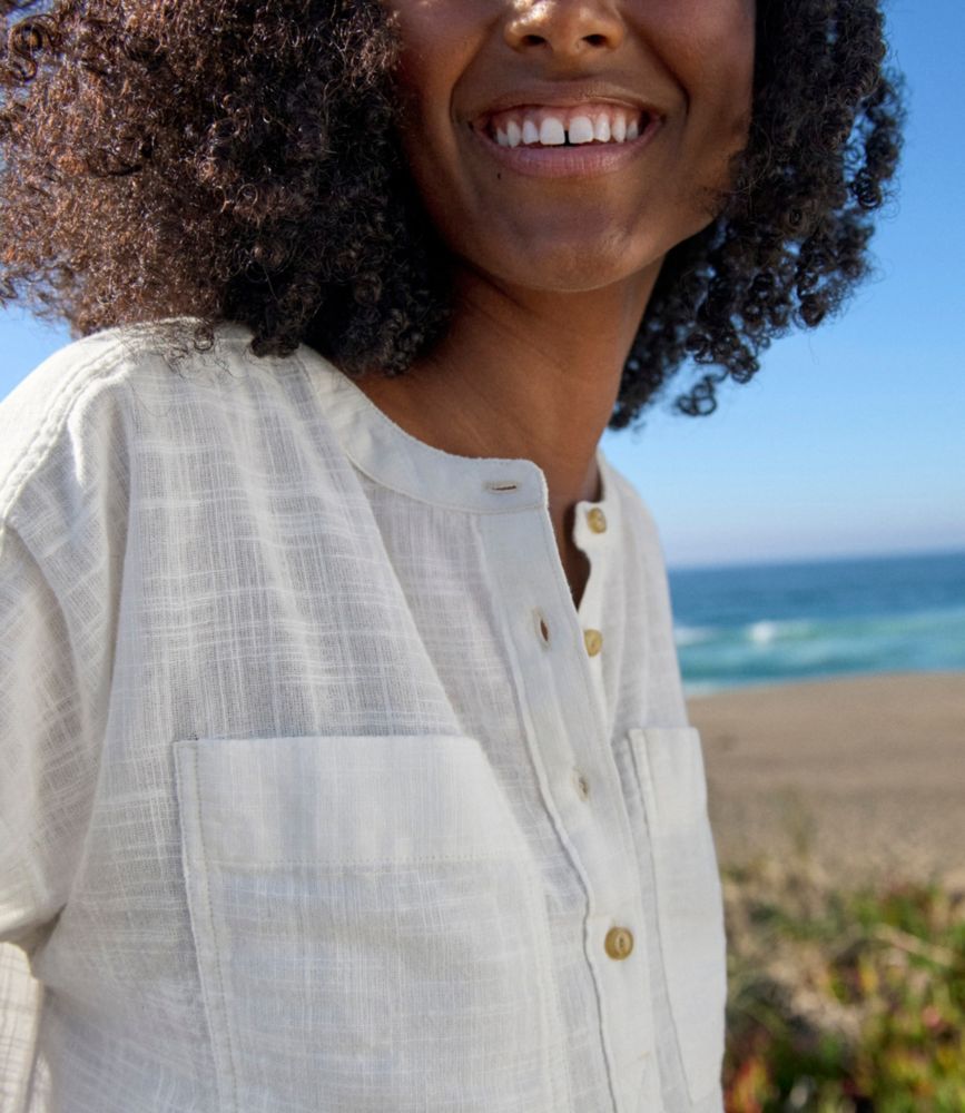 Women's L.L.Bean Day Breeze Shirt, Short-Sleeve Popover, Bayside Blue, small image number 6