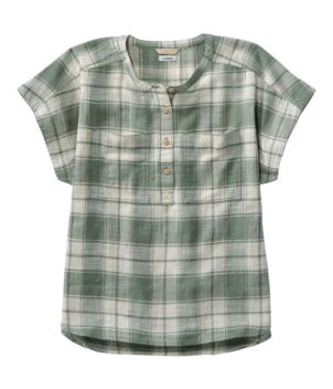 Women's L.L.Bean Day Breeze Shirt, Short-Sleeve Popover, New