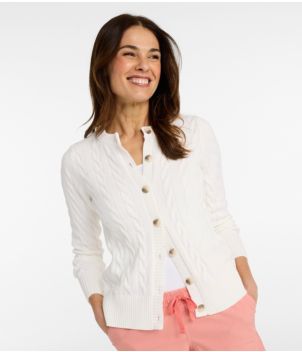 Women's The Original Double L® Sweater, Cable Cardigan, New
