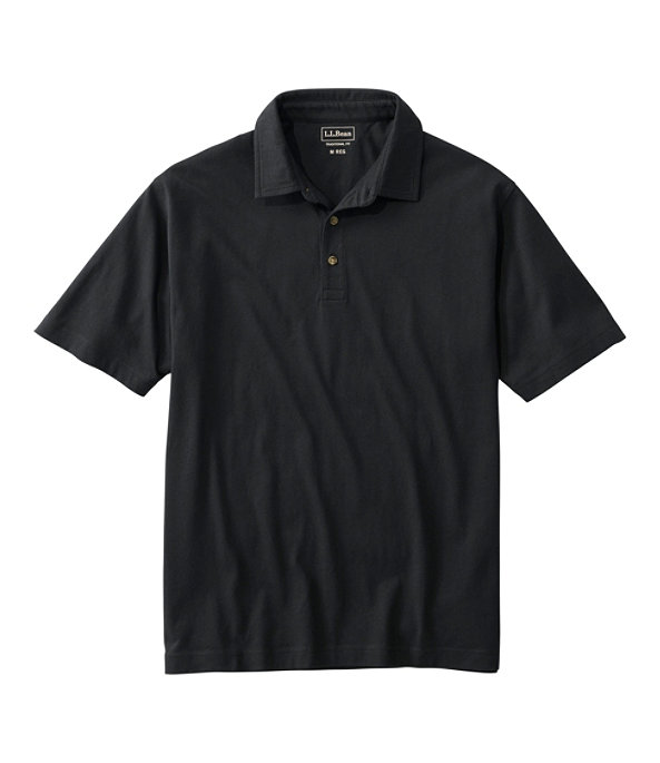 Men's Carefree Unshrinkable Polo, Black, large image number 0