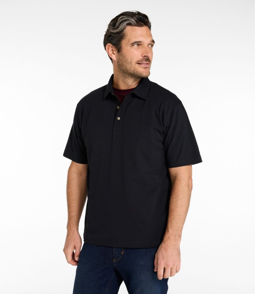 Men's Carefree Unshrinkable Polo, Short-Sleeve, Without Pocket