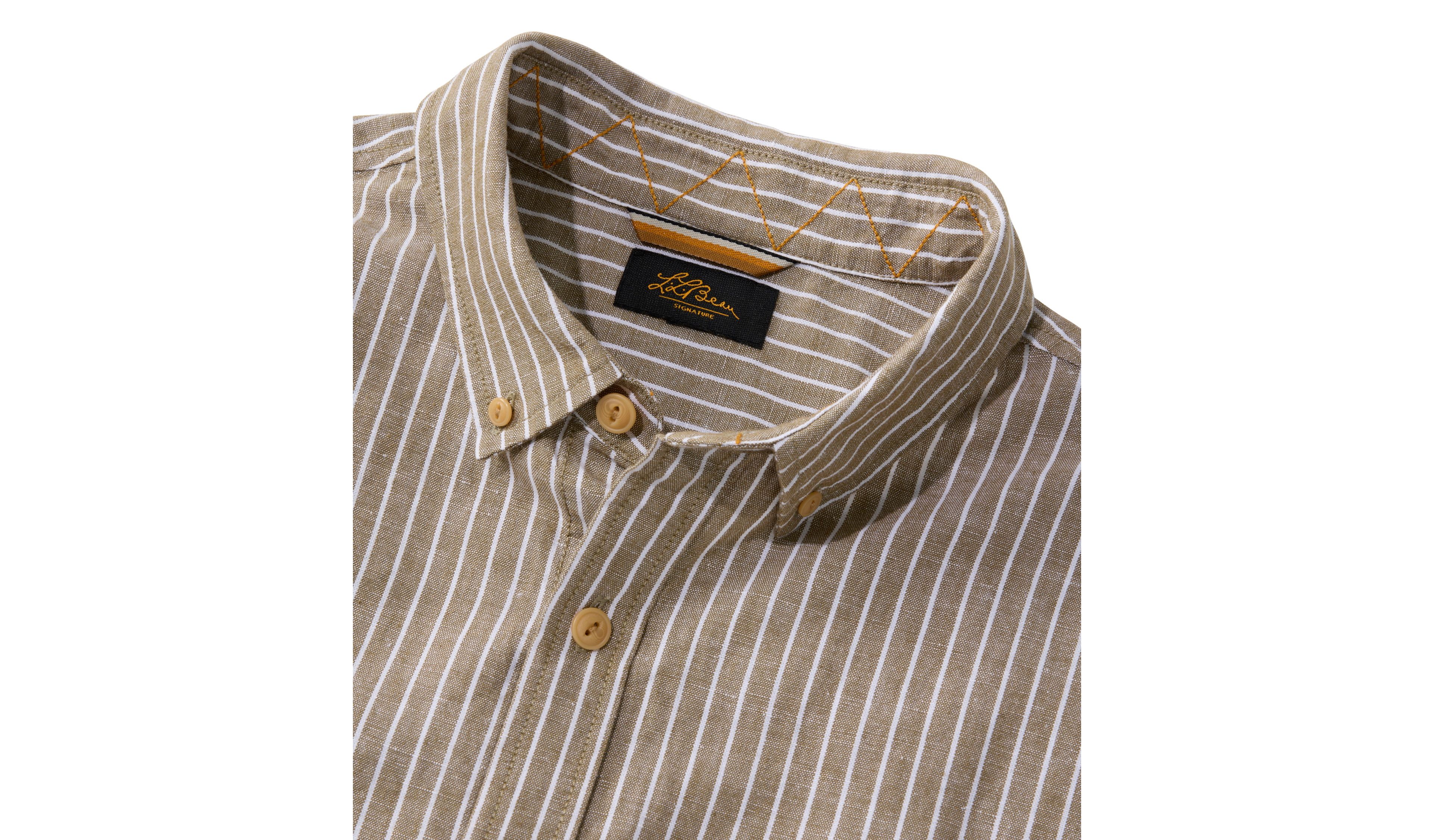 Men's Signature Wharfside Linen Blend Shirt, Slim Fit