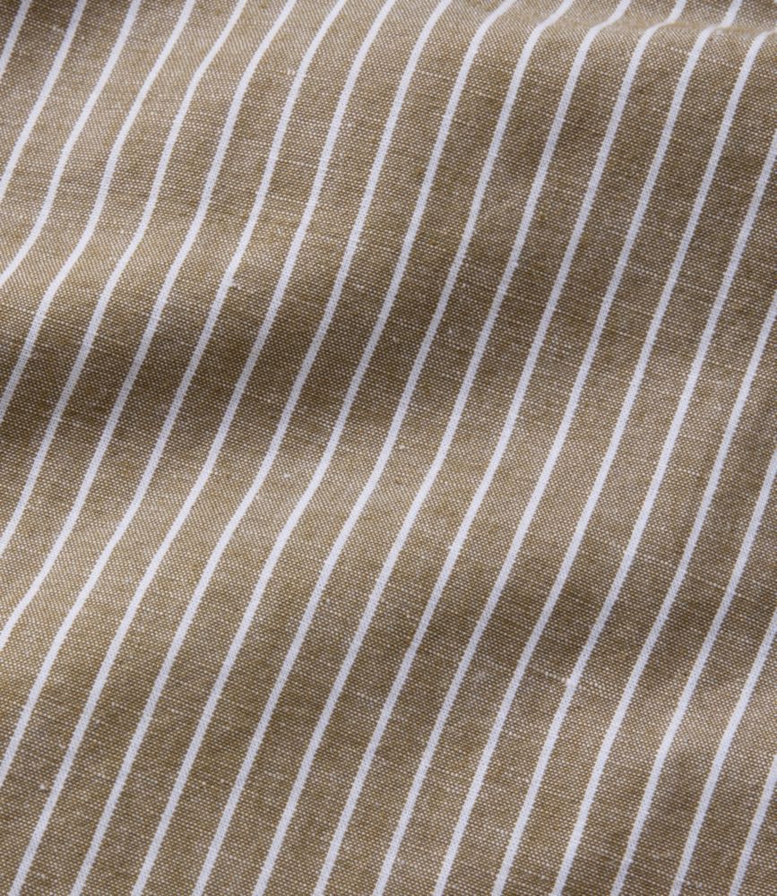 Men's Signature Wharfside Linen Blend Shirt, Canyon Khaki Stripe, small image number 5