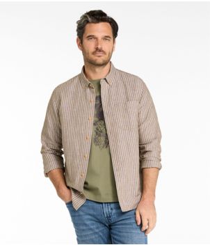 Men's Signature Wharfside Linen Blend Shirt, New