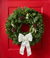 Winter White Wreath 24", One Color, small image number 1