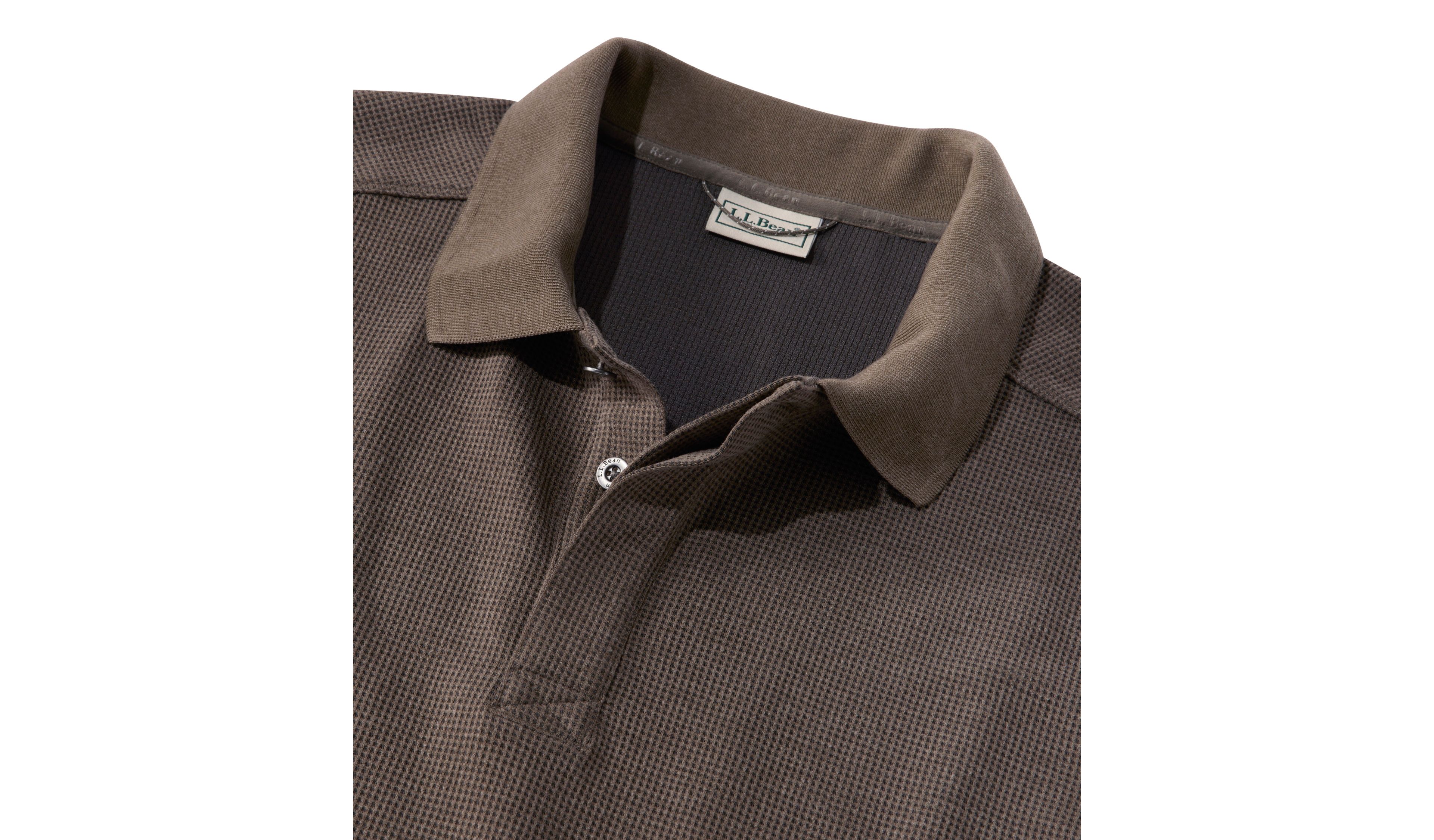 Men's Mountainside Micro Waffle Polo, Long-Sleeve