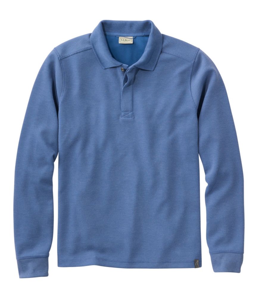Men's Mountainside Micro Waffle Polo, Long-Sleeve