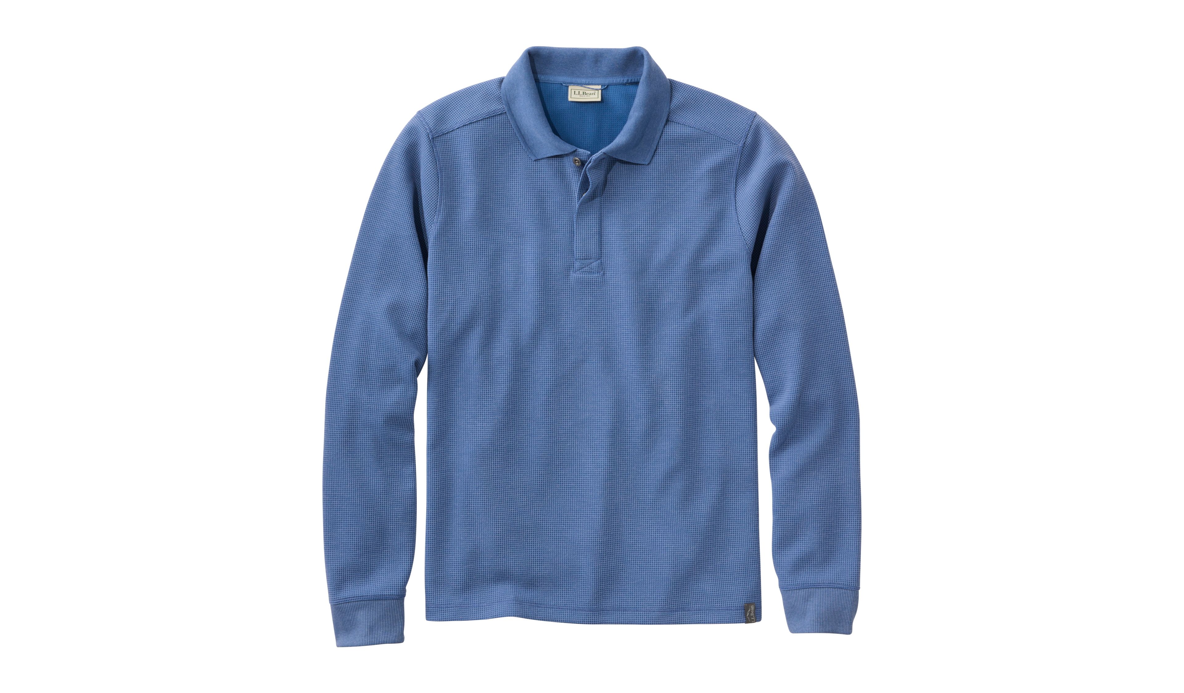 Men's Mountainside Micro Waffle Polo, Long-Sleeve