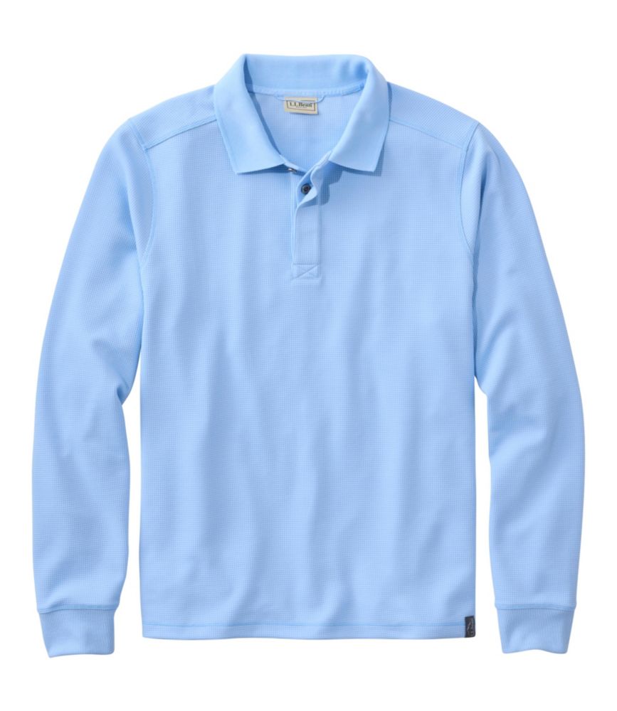 Men's Mountainside Micro Waffle Polo, Long-Sleeve