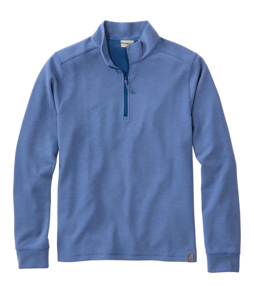 Men's Mountainside Micro Waffle, 1/4 Zip, Deep Blue, small image number 1