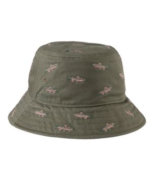 Adults' Cotton Motif Bucket Hat, New