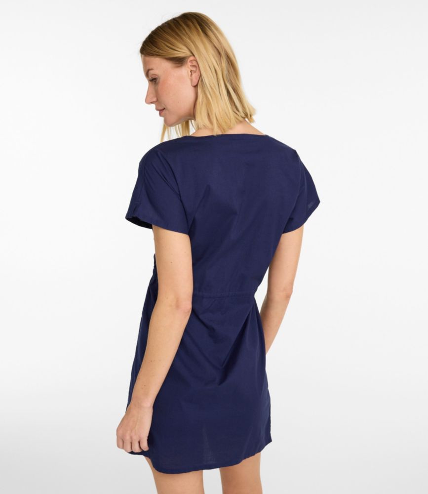 Women's L.L.Bean Coastal Cotton Cover-Up Caftan, Darkest Navy, small image number 3