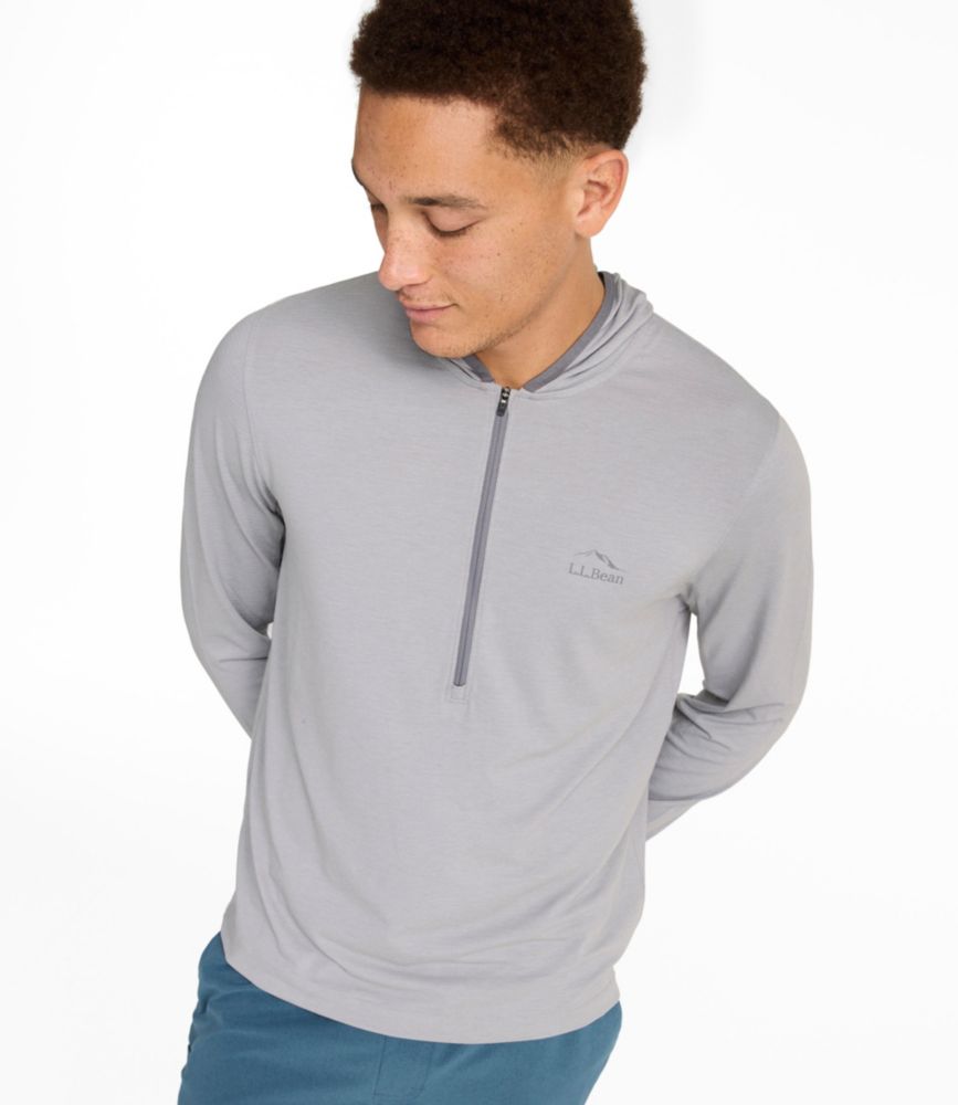L.L.Bean Men's SunSmart® CoolPro Half-Zip Hoodie With UPF 50+