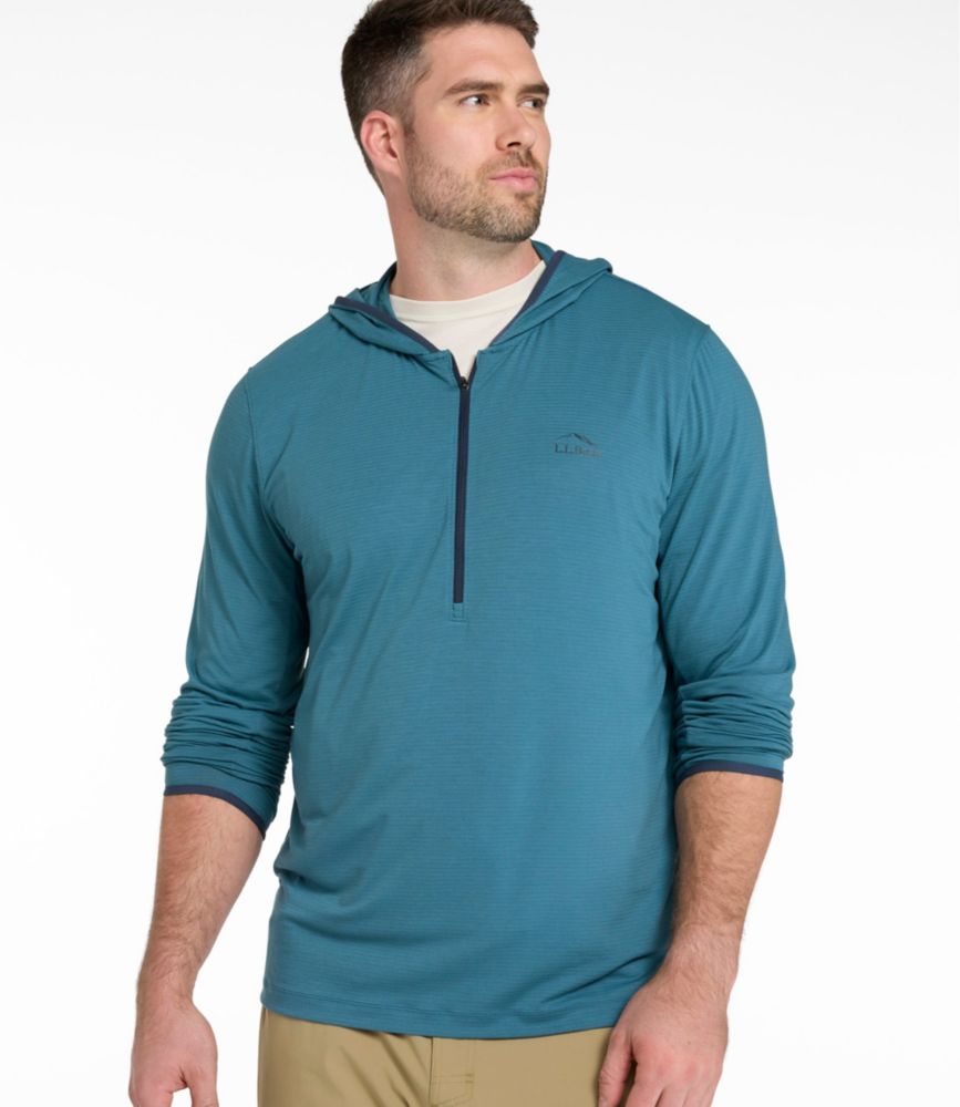 Men's SunSmart&reg; Coolpro Half Zip Hoodie, Anchor Gray, small image number 4