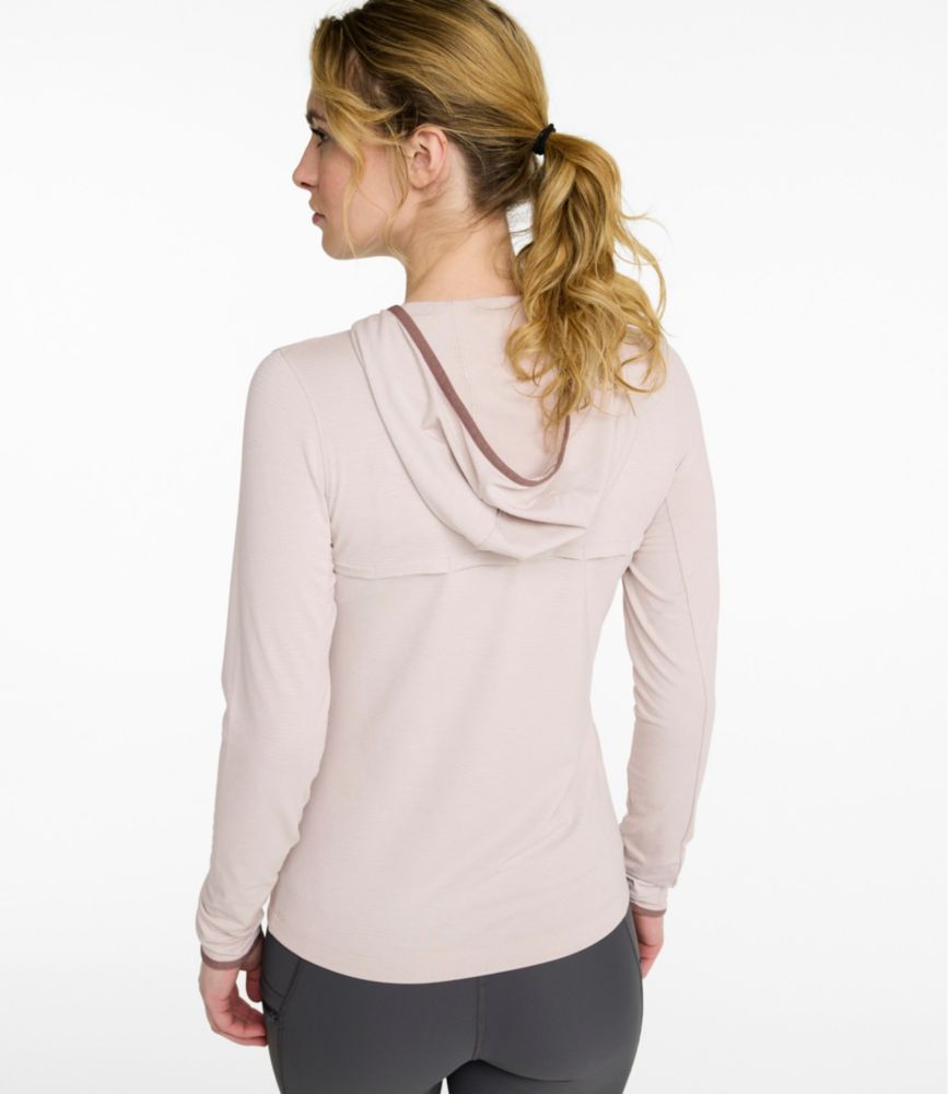 Women's SunSmart Coolpro Half Zip Hoodie, Coastal Aqua, small image number 3