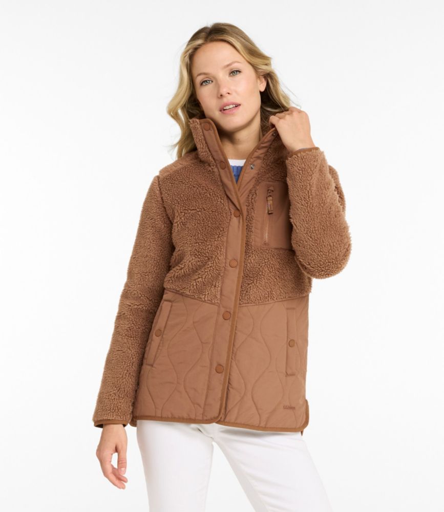 Women's Bean's Mixed Media Sherpa Fleece Jacket