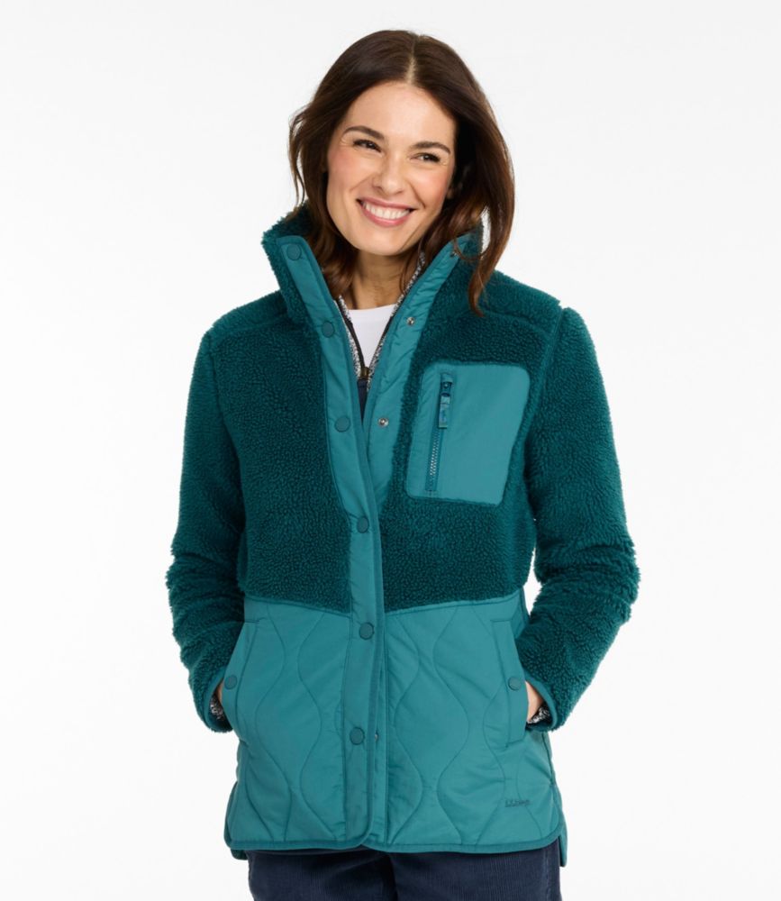Women's Bean's Mixed Media Sherpa Fleece Jacket