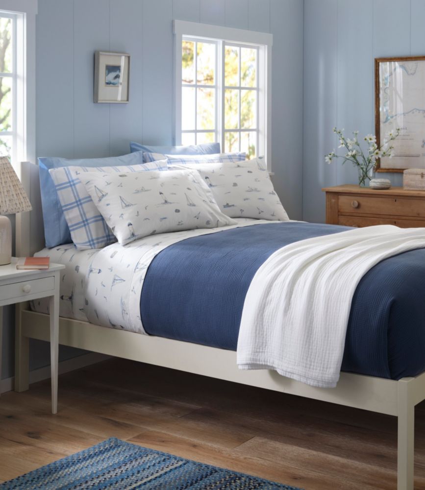 Nautical Boats Percale Sheet Collection, White, small image number 5